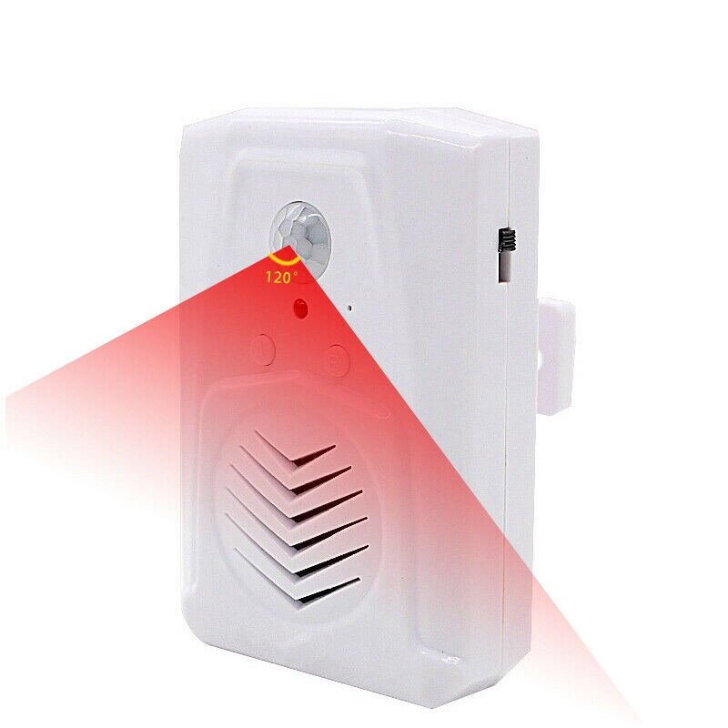 Capteur mouvement porte cloche commutateur MP3 infrarouge sonnette sans fil PIR capteur de mouvement voix prompteur bienvenue porte cloche entrée alarme