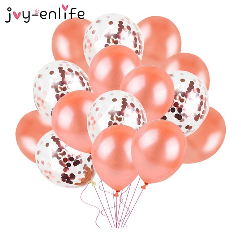 21pcs/set Disposable Party Table Cloths Rose Gold Dot Table Covers Confetti Balloons for Birthday Party Wedding Anniversary