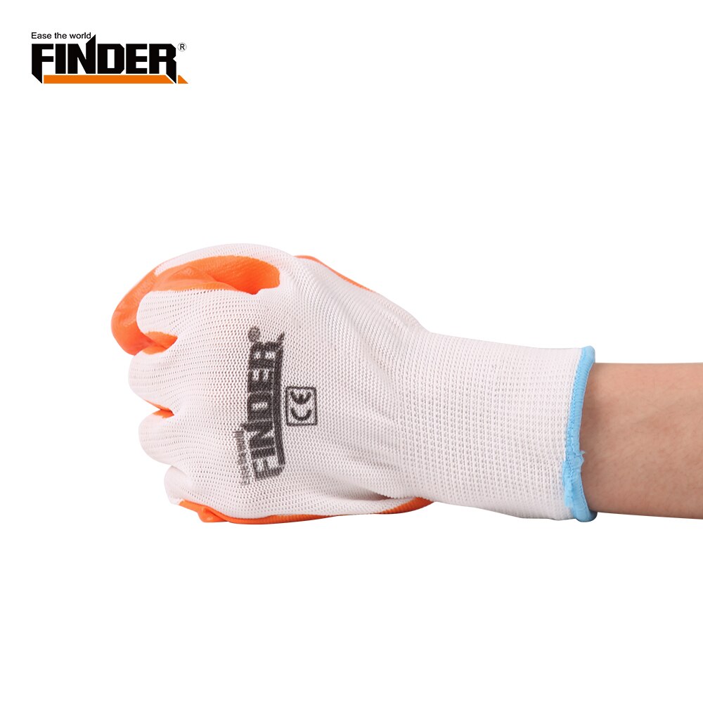 Finder Labor protection gloves wear-resistant stab-resistant anti-slip non-slip thickening dipping work gloves dry gloves