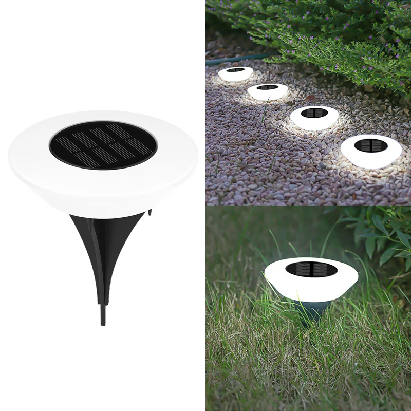 1/4 stk. solcellelamper, udendørslampe , 360 ° led-gulvlamper vandtætte med tænd/sluk til have, gårdsplads, indkørsel, terrasse, græsplæne 1/4 stk.: Orange