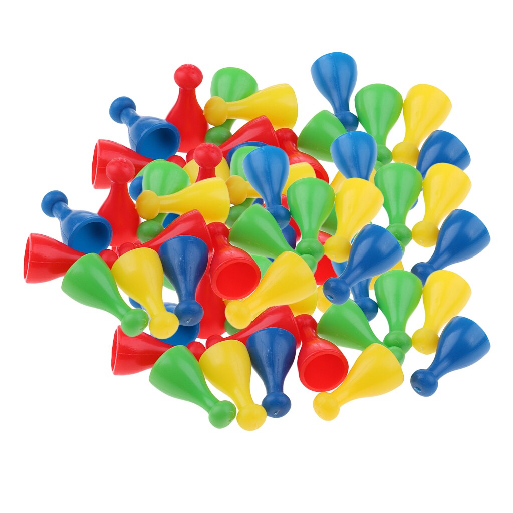64 Pack Of Human Shape Plastic Chess Pieces Game Accessories
