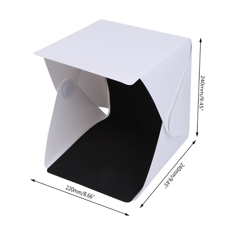 Draagbare Vouwen Lightbox Fotografie Achtergrond LED Softbox voor iPhone Camera-L060