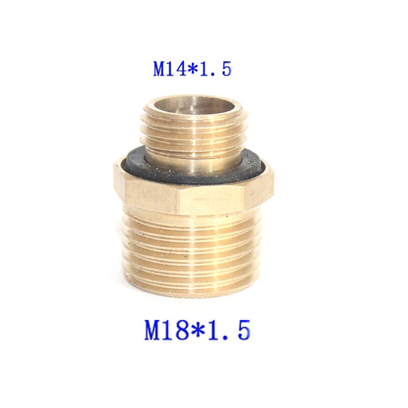 Nuonuowell 1Pc Koperen Pijp Mannelijke Vrouwelijke Schroefdraad Verminderen Connector Messing Adapter M14 M18 M22 1/2&#39;&#39;: A