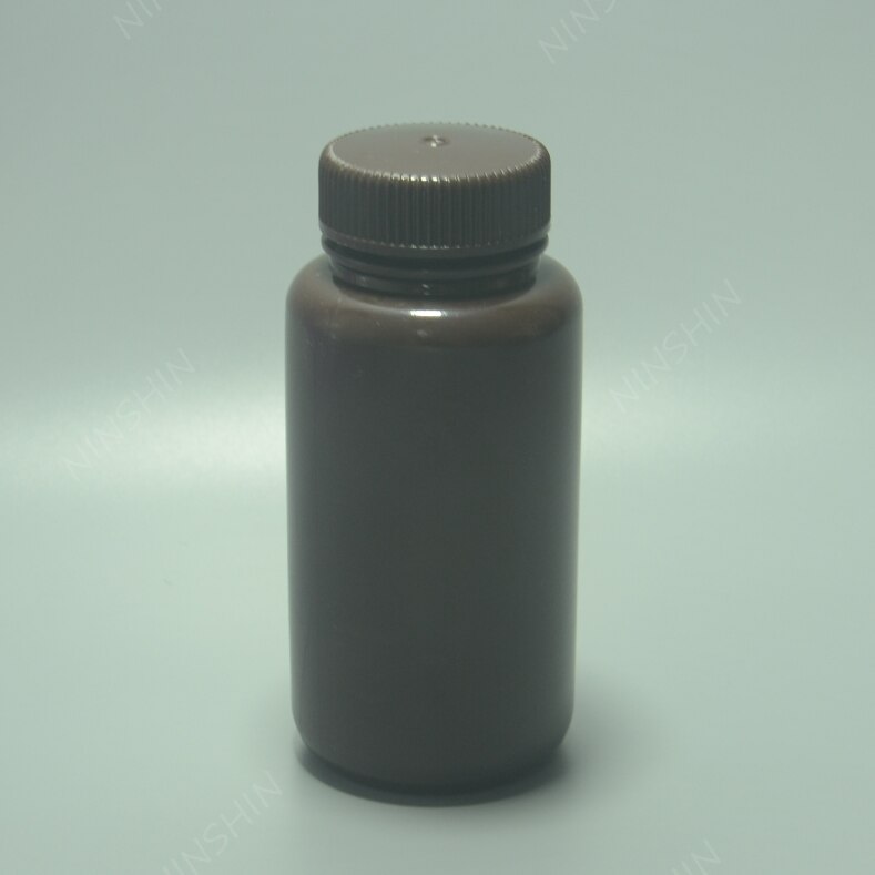 Brown Plastic Bottole ,Wide Mouth,250ML Armber PET Reagent Bottle,Lab Reagent Bottle,Heavy Wall, Lab Plastic Ware,2PCS/LOT