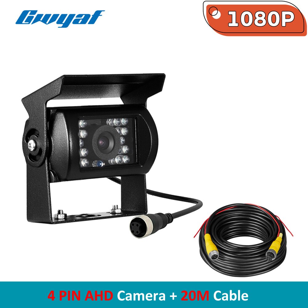Gwyaf AHD 1080P Rear View Camera Backup Camera IR Cut Night Vision Waterproof Reverse Backup AHD Camera For Truck Bus Van Car: AHD Camera-20M