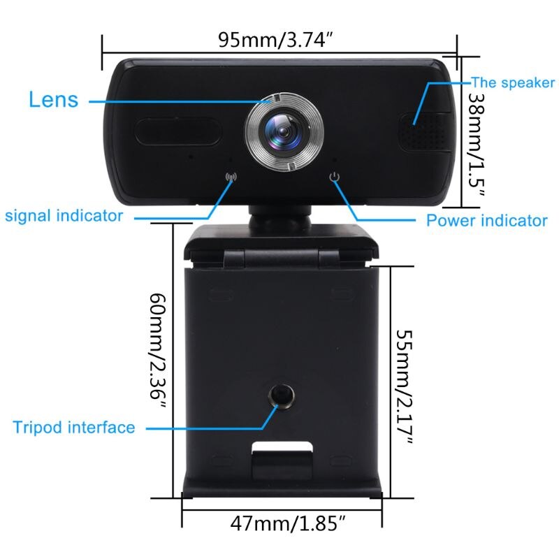 Mini Computer Webcam Anti-gluren Draaibare Verstelbare Camera Voor Live Broadcast Video Conferentie Werk