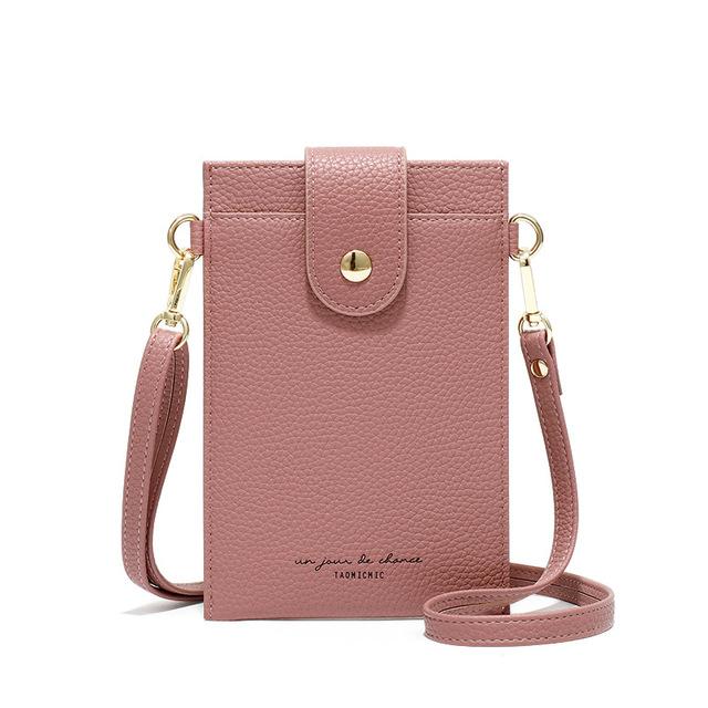 Femmes Mini sac de messager sac à bandoulière personnalité petit carré téléphone portable sac à bandoulière femme sac à main fentes pour cartes sacs à main: Rose