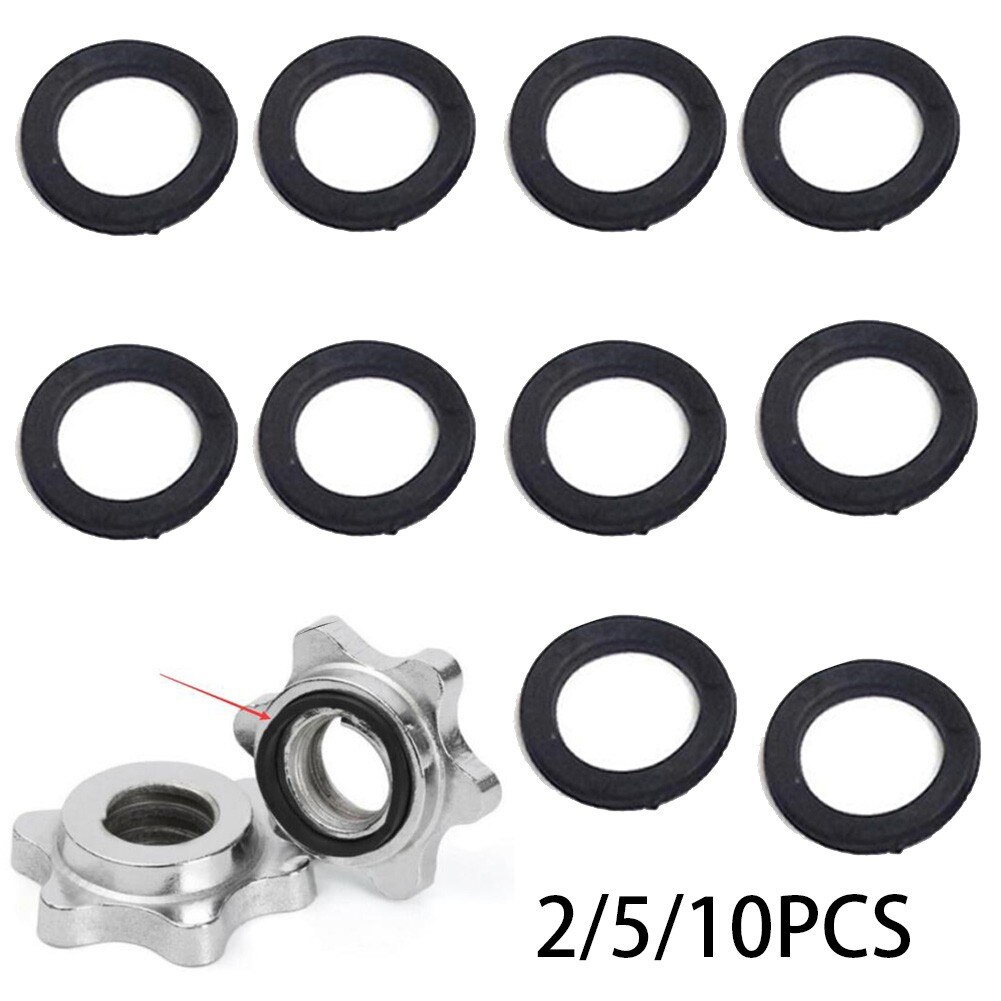2/5/10pcs Rubber Washer For 1" Spinlock Dumbbell Nut Rubber Ring Replacement Orings Washer Attachments Gym Workout Fitness