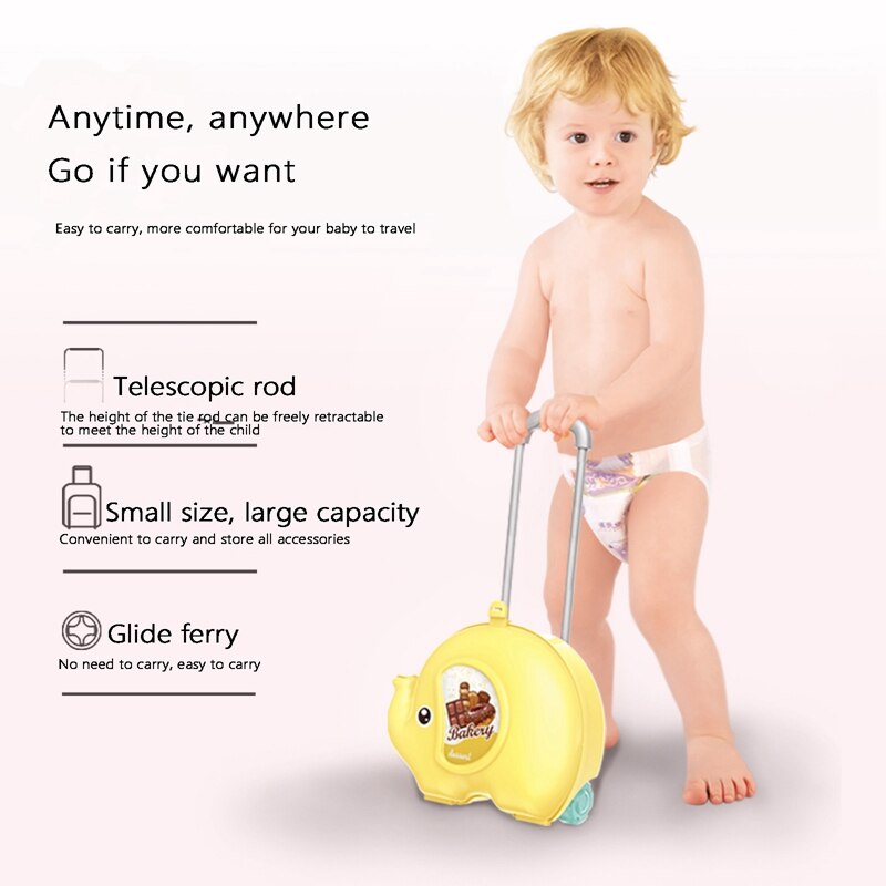 Olifant Trolley Speelgoed Simulatie Keuken Kookgerei Set Speelgoed