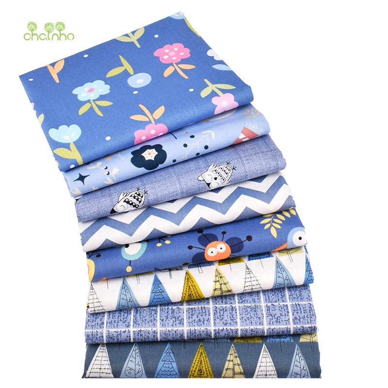 Chainho,8 Stks/partij, Cartoon Serie Twill Katoen Stof, Patchwork Doek, diy Naaien Quilten Fat Quarters Materiaal Voor Baby & Kind