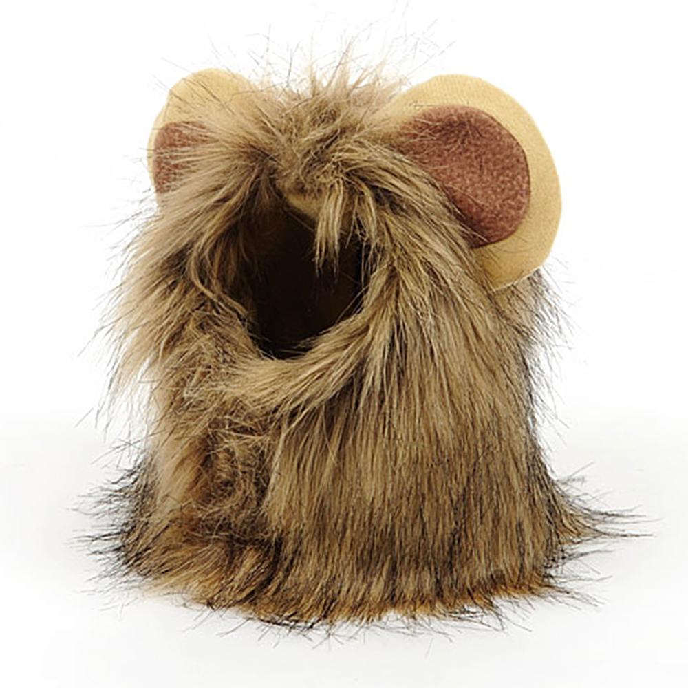 1Pc kot domowy kostium przebranie dla psa peruka emulacja lwia grzywa uszy z łbem jesienno-zimowa szalik szalik produkty dla zwierzaka domowego