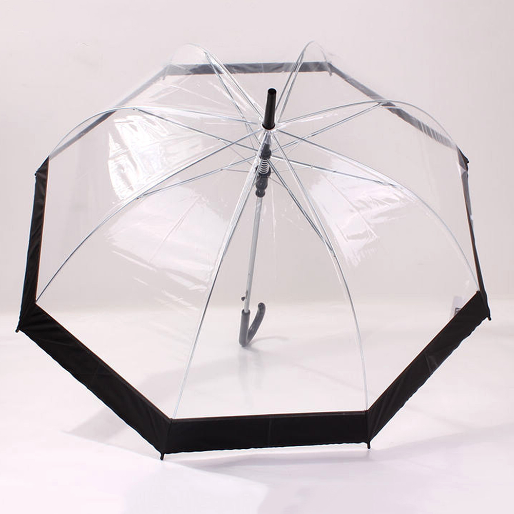 See Through Dome Umbrella Windproof Transparent Walking Mushroom Umbrellas Stylish umbrella