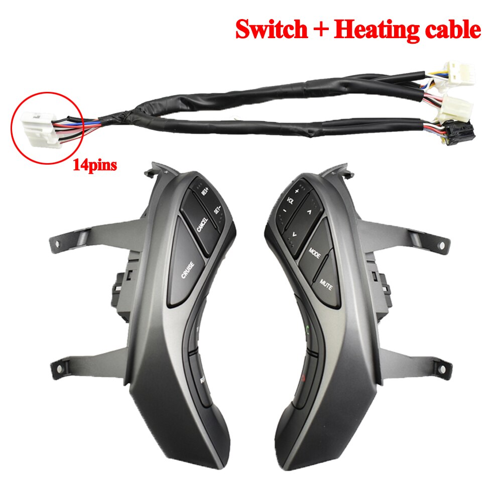 Auto Stuurwiel Knop Voor Hyundai Elantra Jaar I30 Audio Telefoon Bluetooth Cruise Control Auto Schakelaars: Switch-14pins-Low