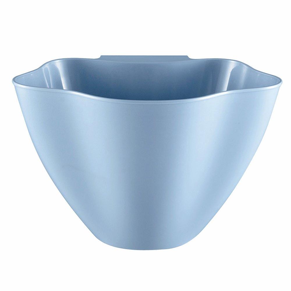 1pc Kitchen Storage Bucket Trash Can Hanging / Debris Storage Basket Multifunction Desktop Storage Box Plastic Tool: Blue