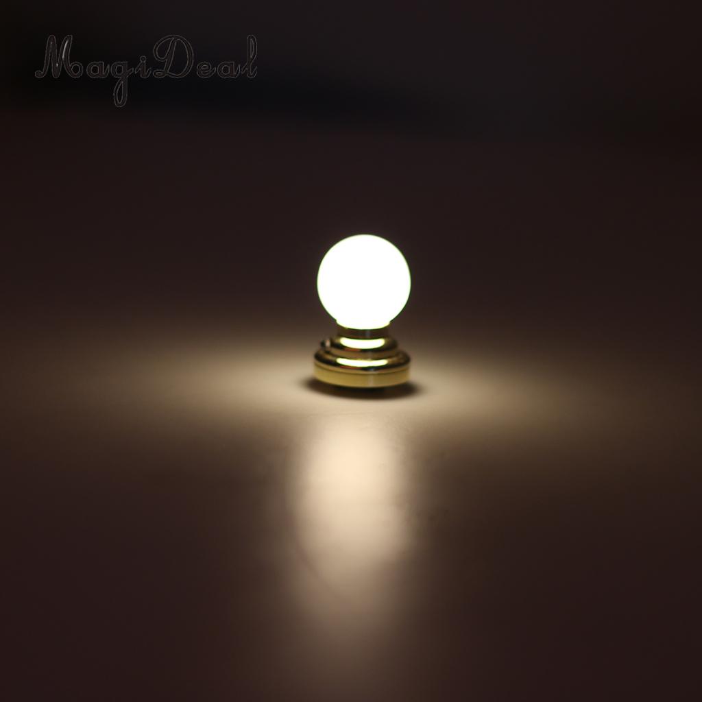 3 teile/paket 1:12 Puppen Haus Miniatur LED Tisch Licht Decke Lampe Batterie Betrieben Kunststoff Licht Schlafzimmer Decor Zubehör Spielzeug