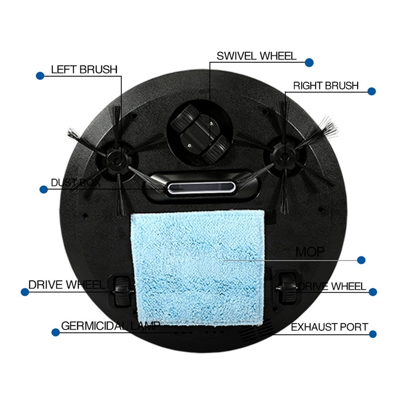 RS8 Smart Robot Vacuum Cleaner App Remote Control Vacuum Cleaner Auto Multifunctional Wireless Sweeping Robot