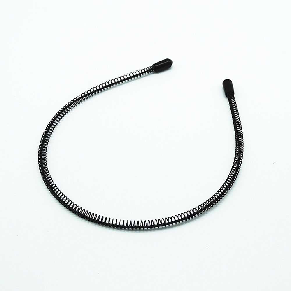Bandeau ondulé en spirale en métal noir unisexe, 1 pièce, antidérapant, Flexible, sport, accessoires pour cheveux, pour hommes et femmes: 3