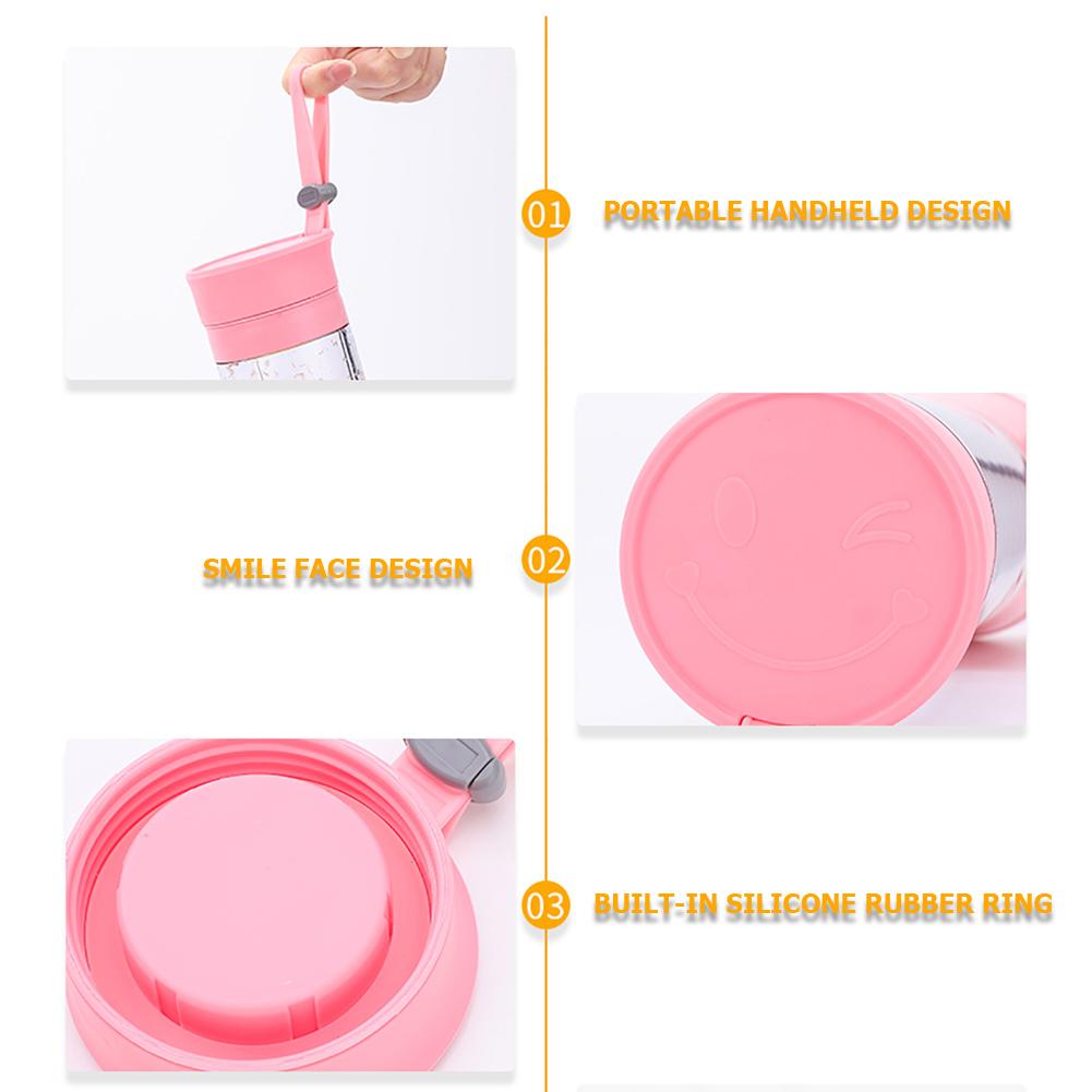 Licuadora eléctrica de 380ML para hogar, máquina exprimidora de frutas portátil, mezclador de jugo de vegetales, procesador de alimentos recargable por USB