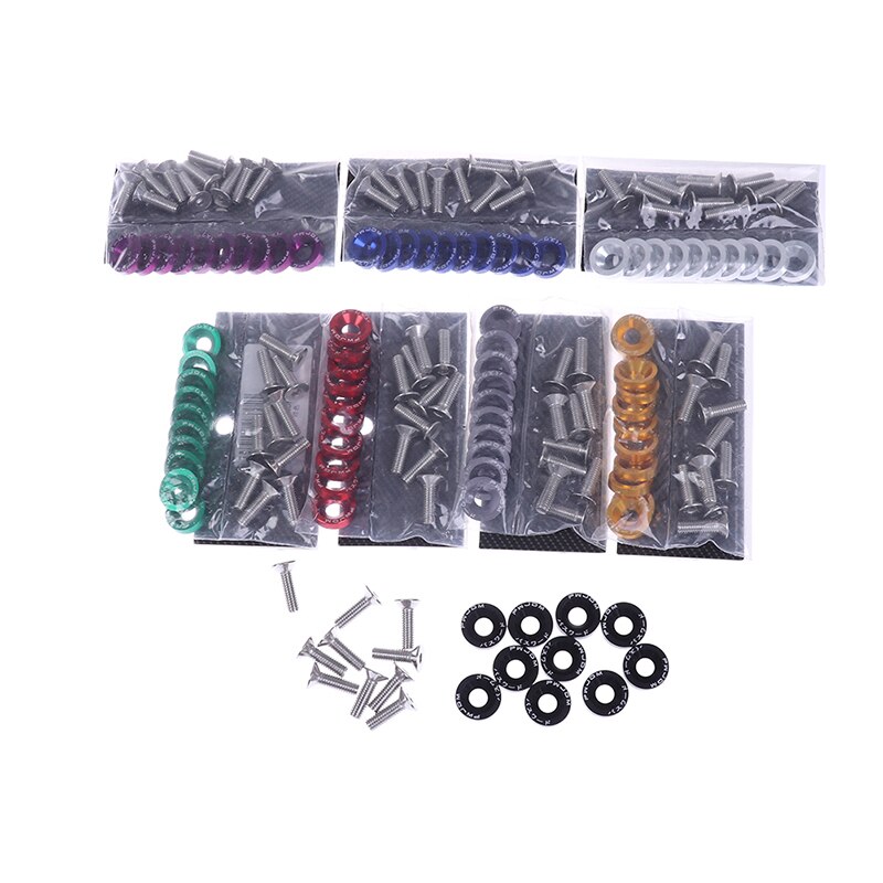 1 bag Quick Release Fasteners M6 screw For Car Bumper Trunk Fender Hatch Lid