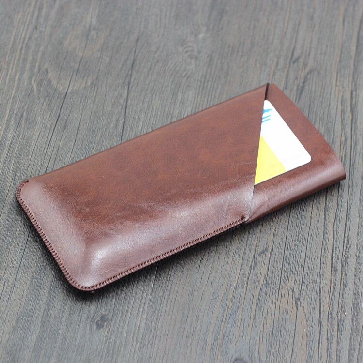 Vouw Dubbele laag Universele Filet holster Telefoon Rechte leather case retro voor samsung galaxy Fold Pouch: Louis Brown