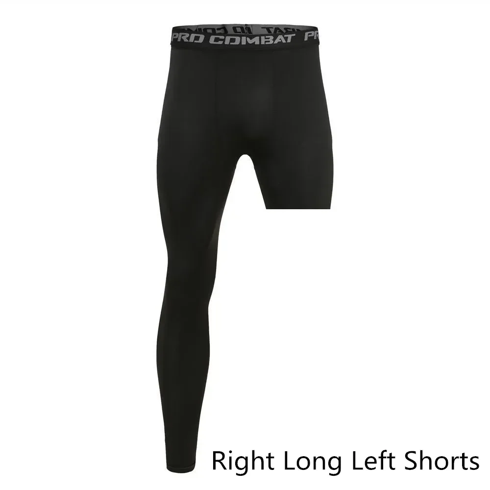 Pantalones de compresión de baloncesto para hombre, pantalones de ejercicio de capa Base, mallas deportivas ajustadas recortadas de una pierna, deporte de fútbol y Yoga: S / Azul