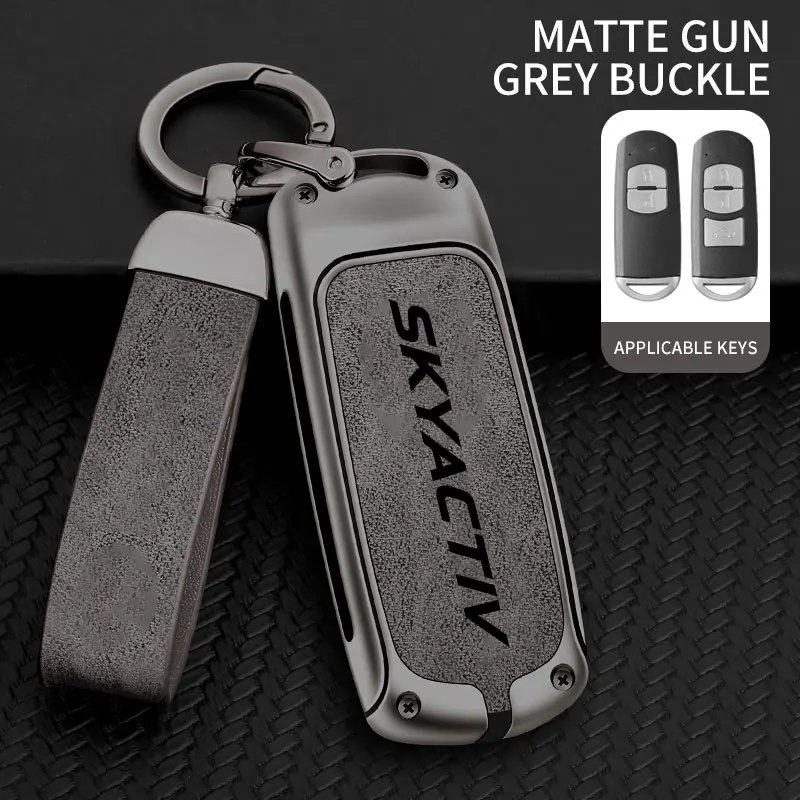 Porte-clé de voiture en alliage de Zinc Skyactiv pour Mazda 3 2 6 CX3 CX5 CX30 CX8 CX9 MX5 SKYACTIV, couvercle de protection pour clé de voiture: green