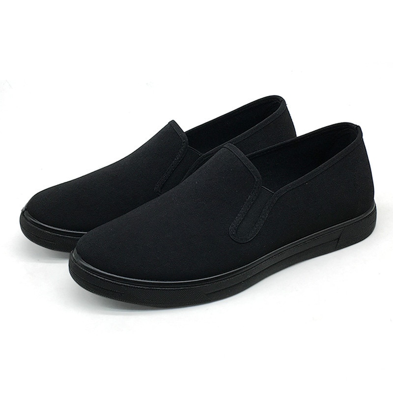 Mænd lærred sko enkle afslappede herre loafersafgang skridsikker behagelige vulkaniserede sko mand lejligheder størrelse 667
