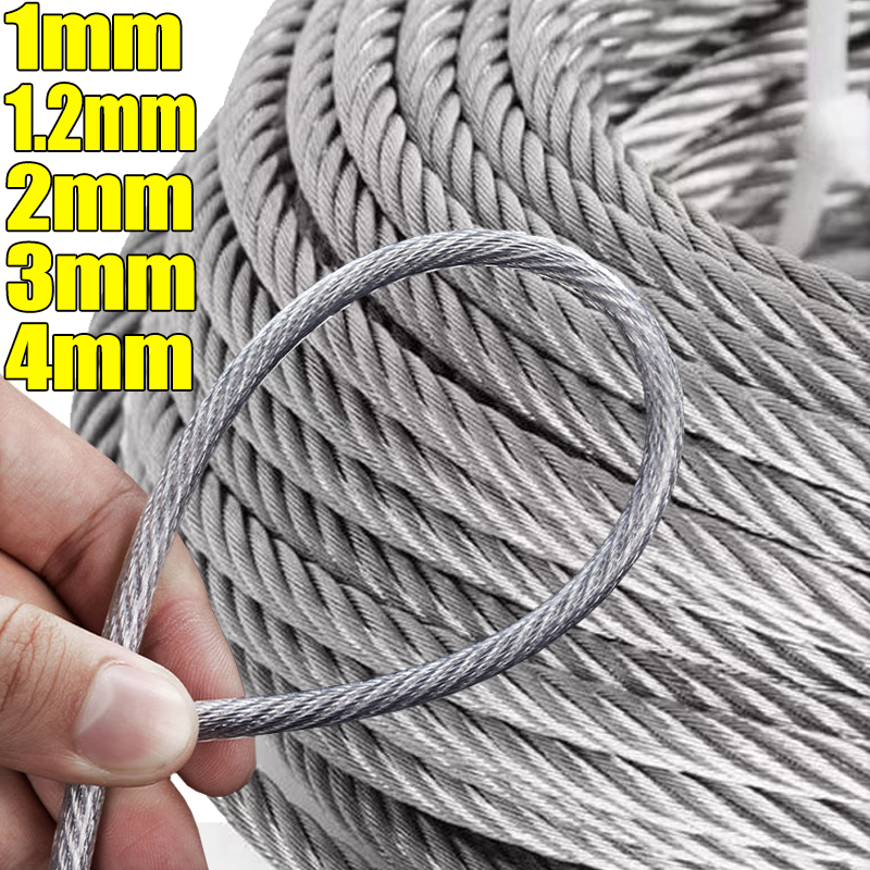 Roestvrijstalen scheepskabel, roestvrije hijskabel, waslijn, touwen, tuigage, dekleuningen, ophanghekken, flexibele lijnen