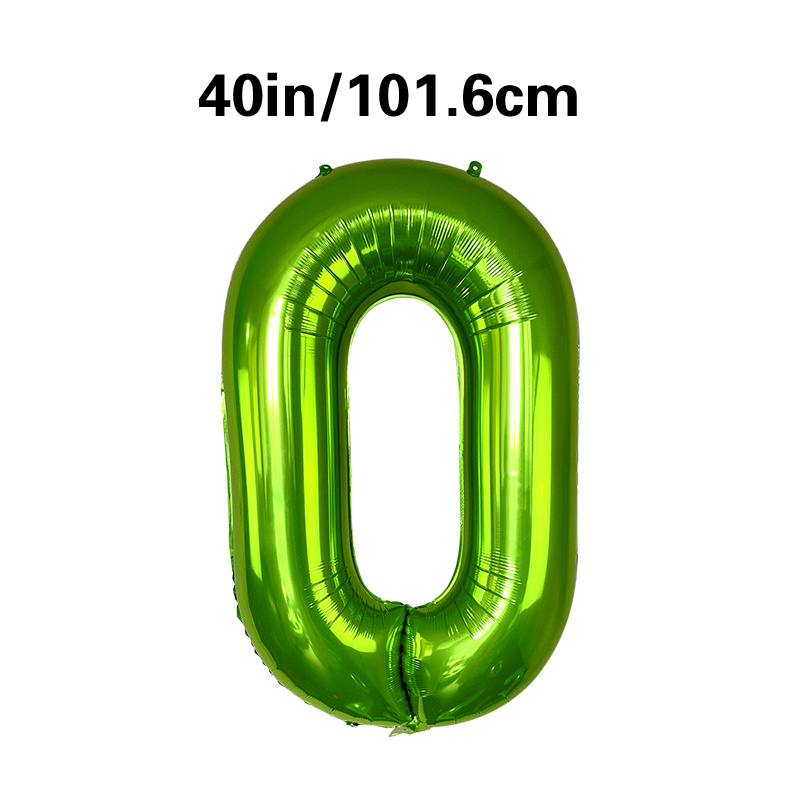 40 Inch Grote Folie Licht Fruit Groen Nummer 1 2 3 Ballonnen Anniversary Birthday Party Decoraties Kids Digit Globos Decor ballon