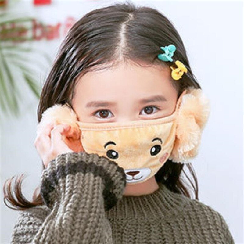 Børn ørebeskyttelsestøj tilbehør piger øreprop varm mund plus fløjl drenge vinter øreprop wrap band ørevarmer øreprop