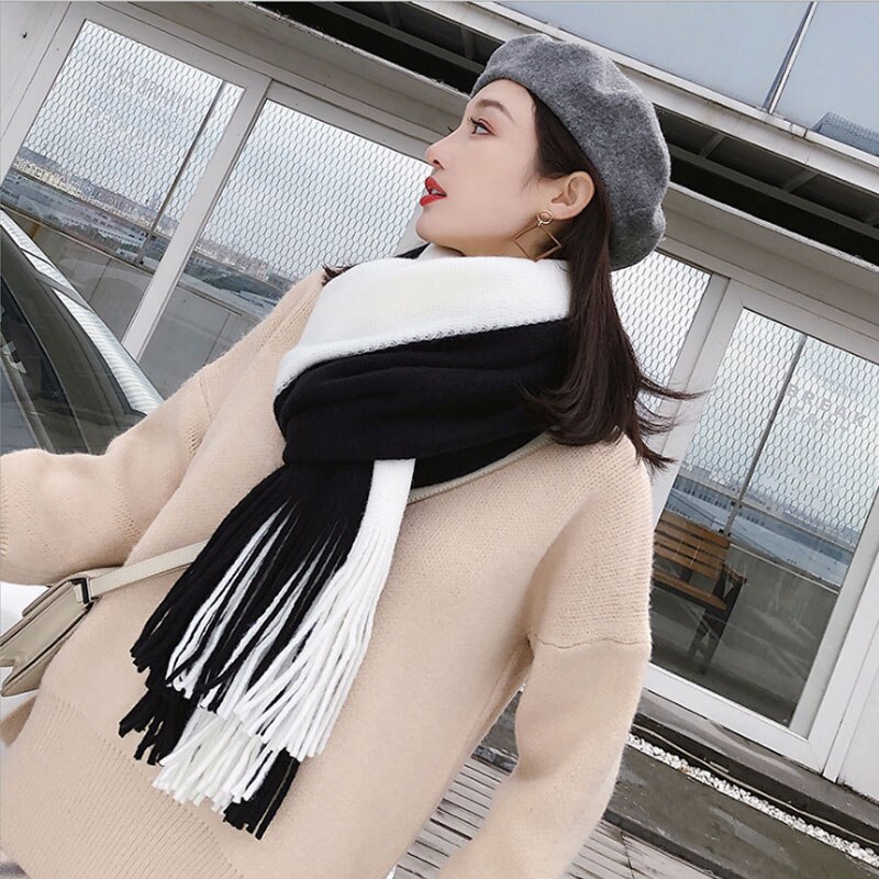 VIANOSI Women Cashmere Scarf With Tassel Lady Winter Long Scaves Warm Female Shawl