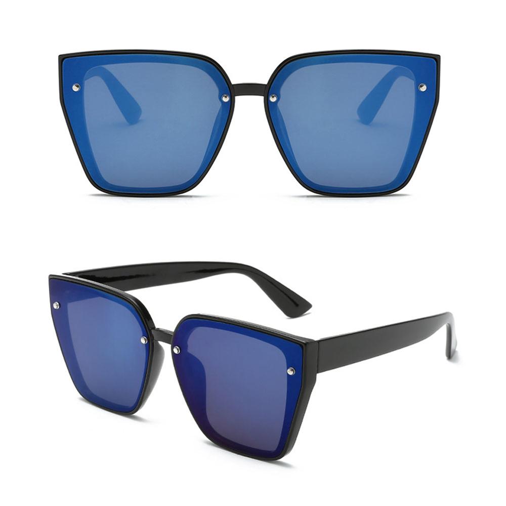 Kvinder fashionable retro alsidige solbriller stor ramme tynd ansigt solbrille: 09