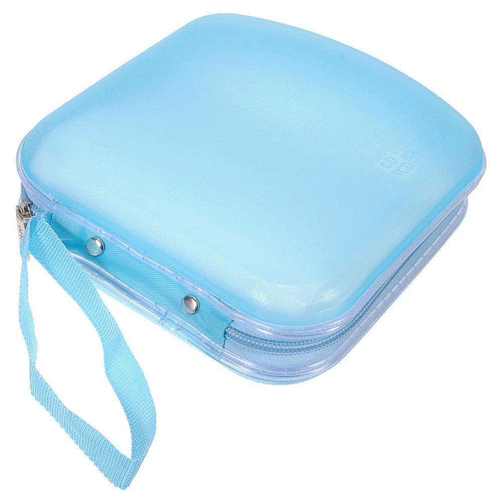 1PCS Hard Box Double side DVD storage case 40 Disc DVD VCD DJ Card Protect Carry Bag Storage Album Bag 7 Colors: Blue