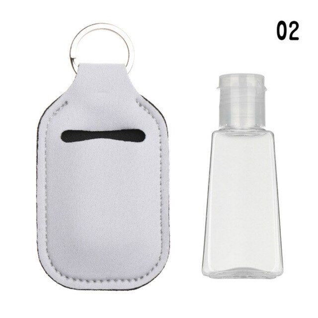 1PC 30ml Empty Hand Sanitizer Bottle Mini Portable Travel Silicone Disinfect Gel Bottles Refillable Bottles with Keychain Ring: 2