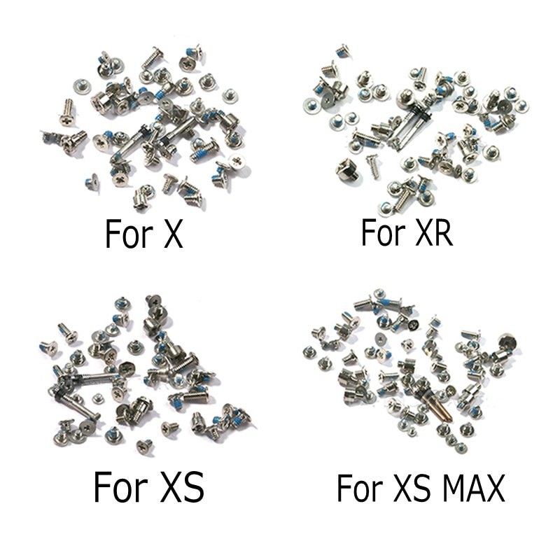 Schroeven Volledige Screw Set Voor Iphone X Xs Max Xr Reparatie Bolt Complete Kit Vervanging Reparatie Onderdelen Voor Iphone Staarten schroef