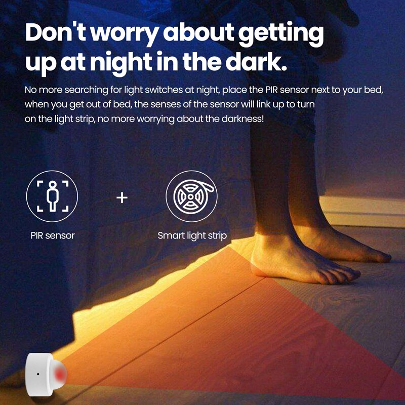 Smart Zigbee Motion Sensor Human Body Sensor Detector Home Alarm System Smart PIR Motion Sensor Use With Gateway Smart Life App