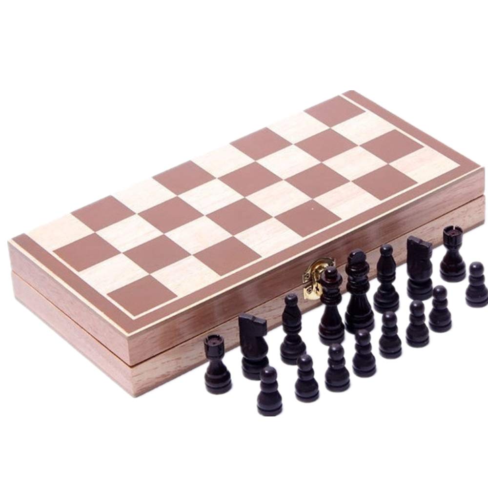 International Chess Set Pieces Set Folding Wooden Board Game Funny Game Chessmen Collection Portable Board Game