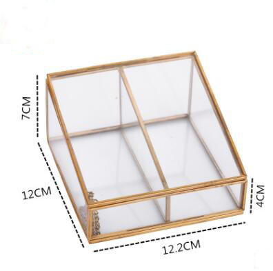 Geometryczne przezroczyste szklane pudełko na biżuterię Tabletop sukulenty pojemnik domowa biżuteria robić przechowywania szkła dekoracja rzemieślnicza: B