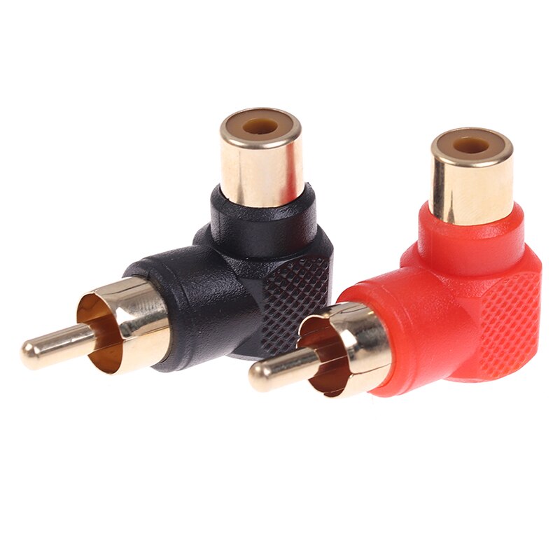 2Stck 90 Grad RCA Rechten Winkel Stecker Stecker Adapter Männlich Zu Weiblich M/F 90 Grad Ellenbogen Audio- Adapter: Ursprünglich Titel