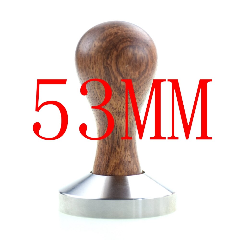 Ecocoffee Rosewood Coffee Tamper 58MM Simple Espresso Coffee Maker 304 Stainless Steel Profilter Hammer: Burgundy