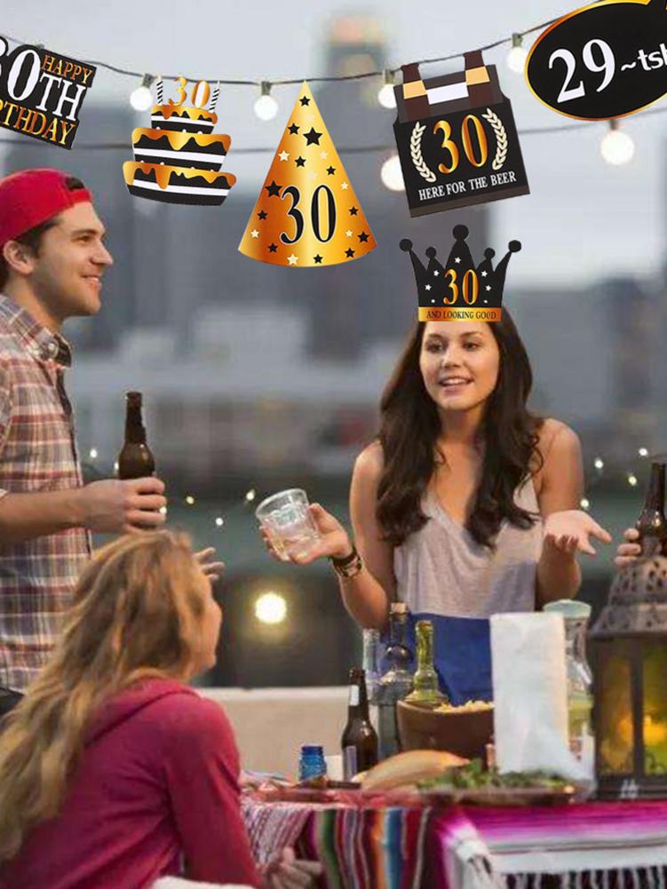Bryllupsdag bursdagsfest foto rekvisitter 24 stk/sett 20cm 30 år 50 år 60 år gammel sminke rekvisitter papir skjegg bursdag fest foto rekvisitt