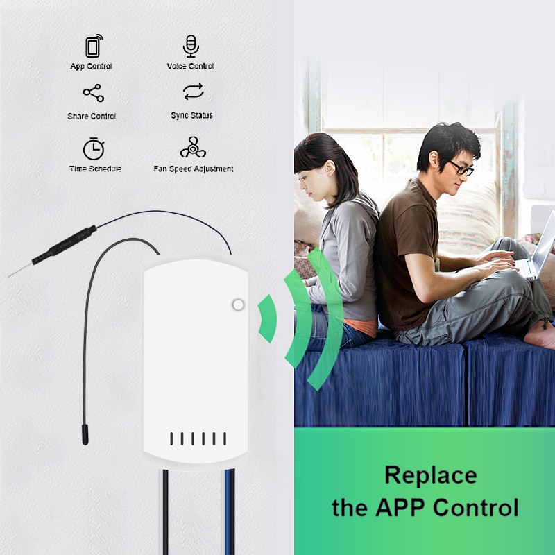 Sonoff ifan 03 smart home wi-fi loft ventilator og lys trådløse switch kontrol  rf 433 mhz smart home automation controller