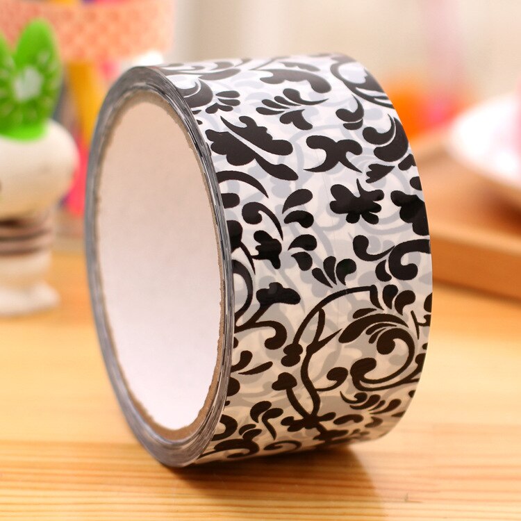 DIY handmade decorative tape Black and white element tape large roll length, notebook, photo album home lace decoration: D