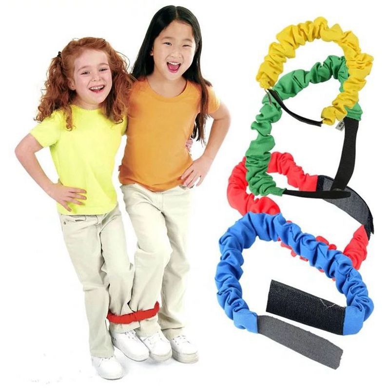 1/3/5Pcs Kinderen Twee Mensen Driepotige Touwen Gebonden Aan Voet Running Race Sport Game outdoor Speelgoed Kid Samenwerking Training