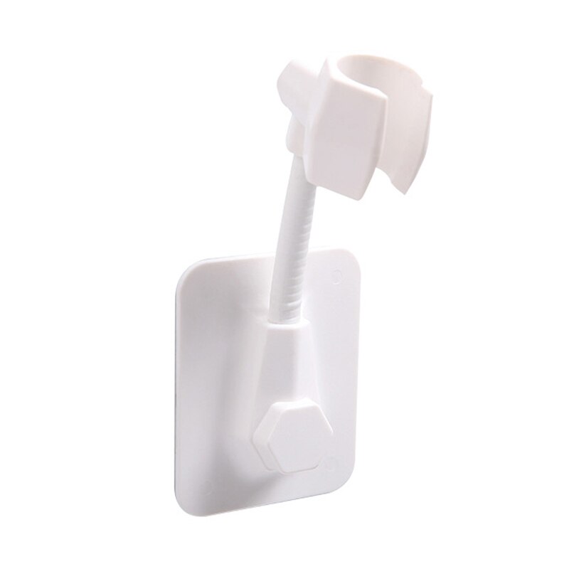 Adjustable Bathroom Shower Bracket For Bath Black Shower Rail Holder Bracket Head Strongly Stick To The Wall: White