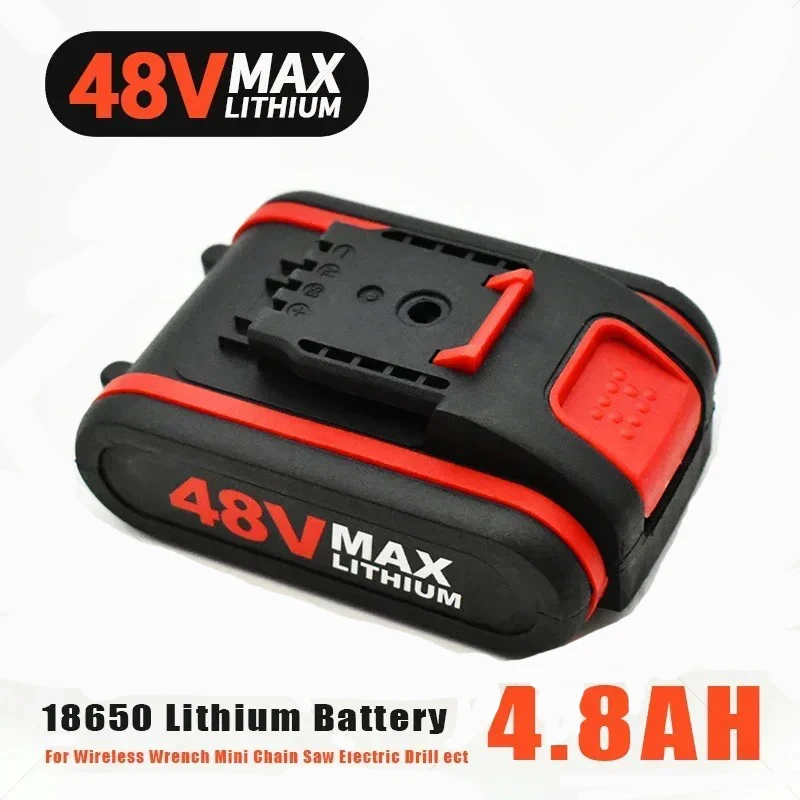 24V 48V 88V 18650 Lithium Battery 4800mah Electric Tools Battery For Wireless Wrench Mini Chain Saw Electric Drill ect: black
