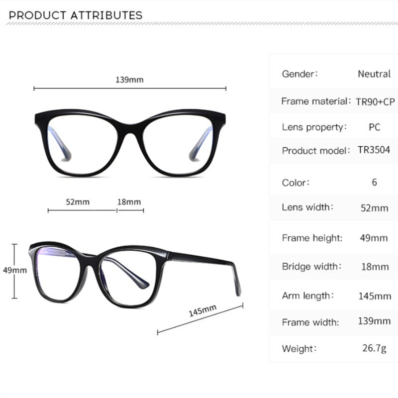 Fenchi Rode Computer Bril Anti Blauw Licht Blokkeren Brilmontuur Transparant Gaming Goggles Eyewear