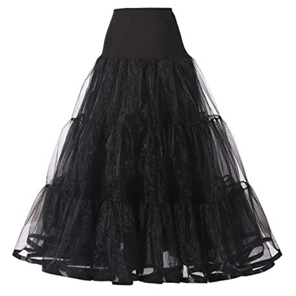Jupon Long Volants Crinoline Mariage Vintage Blanc M - Sous-Jupe Tutu Rockabilly Pour Robe De Mariée