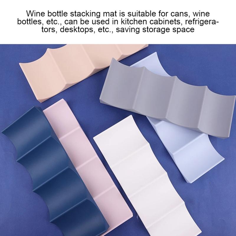 Wine Rack Stackable Bottle Holder Countertop Wine Bottle Rack Wine Bottle Can Organizer For Pantry Cabinet Refrigerator