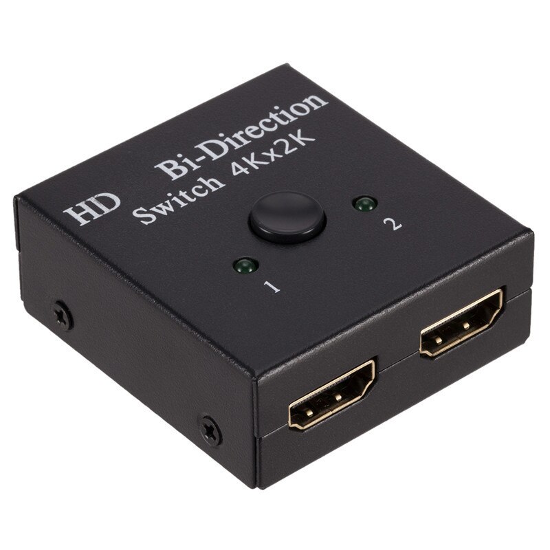 4K HDMI-compatible Switch 2 Ports Bi-directional 1x2 / 2x1 HDMI-compatible Switcher Splitter Supports Ultra HD 4K 1080P 3D
